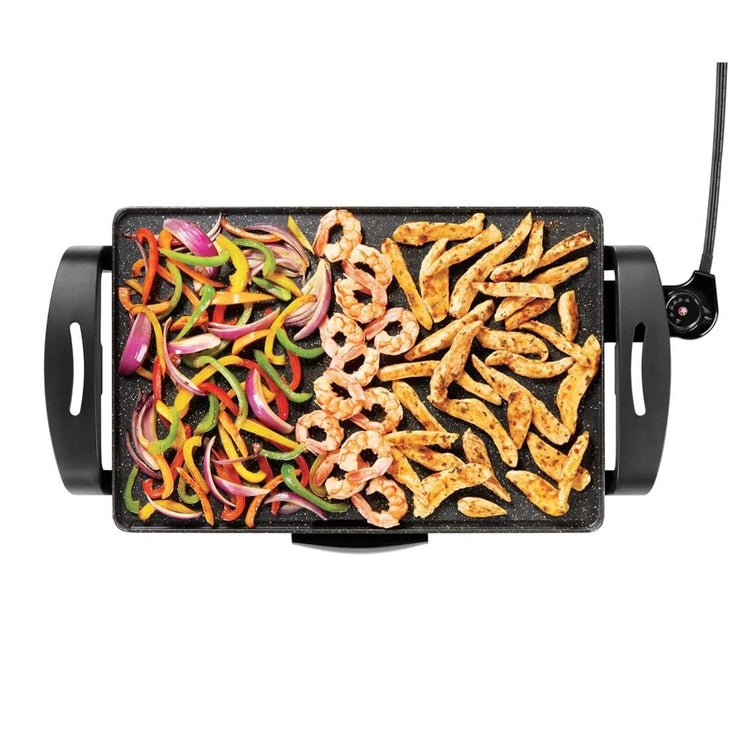 Starfrit - Plaque de Cuisson Électrique The Rock, 18.8" x 13", Surface Antiadhésive, Noir - Simple Boutique