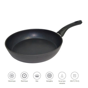 Starfrit - Poêle Antiadhésive Aroma, Diamètre de 11", Noir - Simple Boutique