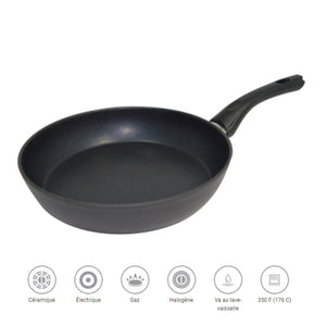 Starfrit - Poêle Antiadhésive Aroma, Diamètre de 8", Noir - Simple Boutique