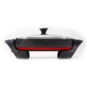 Starfrit - Poêle à Frire Électrique The Rock, Largeur de 12", Surface Antiadhésive, Noir - Simple Boutique