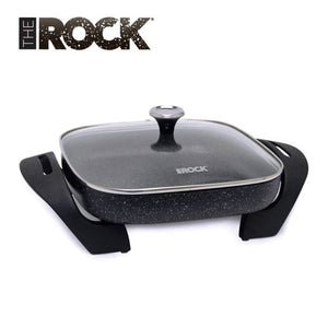 Starfrit - Poêle à Frire Électrique The Rock, Largeur de 12", Surface Antiadhésive, Noir - Simple Boutique
