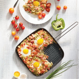 Starfrit - Poêle à Griller The Rock, Largeur de 10", Surface Antiadhésive, Noir - Simple Boutique