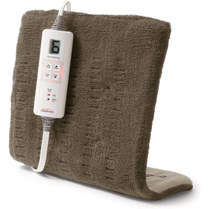 Sunbeam - Coussin Chauffant Xpress Heat 12''x15'' avec Arrêt Automatique, Brun - Simple Boutique