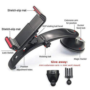 Support De Voiture Pour Téléphone Cellulaire Universel 3 En 1 Pour Ventilation / Support Magnétique / Support Tableau De Bord - Noir - Simple Boutique