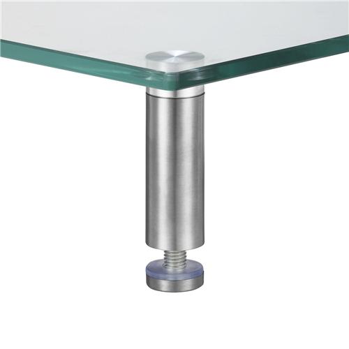 Support TV Ou Moniteur Tablette De Verre Multimedia Sur Meuble 56 X 24 Cm Clair - Simple Boutique