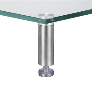 Support TV Ou Moniteur Tablette De Verre Multimedia Sur Meuble 56 X 24 Cm Clair - Simple Boutique