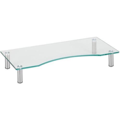 Support TV Ou Moniteur Tablette De Verre Multimedia Sur Meuble 56 X 24 Cm Clair - Simple Boutique