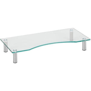 Support TV Ou Moniteur Tablette De Verre Multimedia Sur Meuble 56 X 24 Cm Clair - Simple Boutique