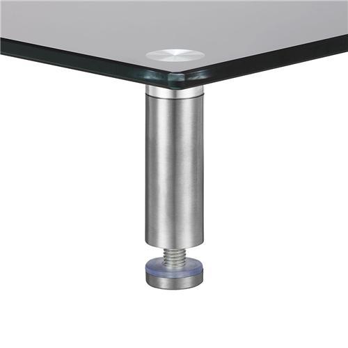 Support TV Ou Moniteur Tablette De Verre Multimedia Sur Meuble 56 X 24 Cm Noir ou Clair - Simple Boutique