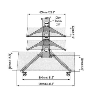 Support TV portatif sur roulettes LED PLASMA LCD 25 à 55po - Simple Boutique