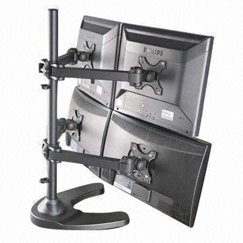 Support de bureau 4 bras articulés avec base 4 Moniteurs 13-24po - Simple Boutique