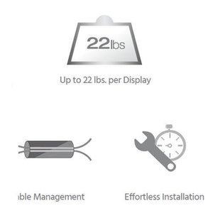 Support de bureau articulé avec base pour 3 Moniteurs de 15" à 30" - Simple Boutique