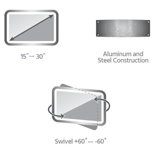 Support de bureau articulé avec base pour 3 Moniteurs de 15" à 30" - Simple Boutique