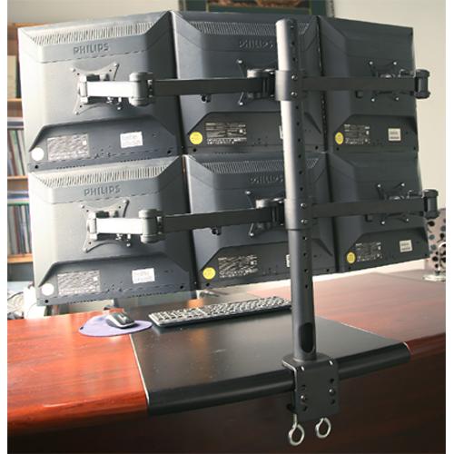 Support de bureau articulé pour 6 moniteurs 13 - 24 po - Simple Boutique