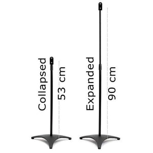 Support de haut-parleurs pieds extensibles 20"-35" noir paire - Simple Boutique