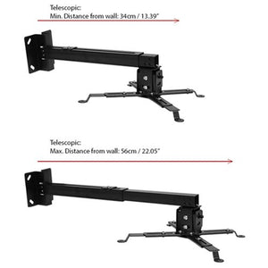 Support pour projecteur extensible mur / plafond Noir max 44lbs - Simple Boutique