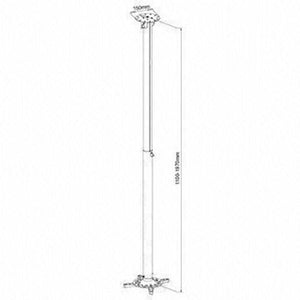 Support projecteur extensible 6.46pi pour plafond Noir max 33lbs - Simple Boutique