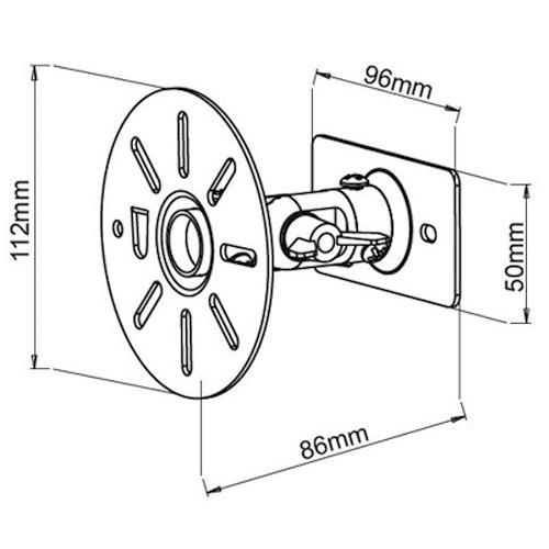 Supports de haut-parleurs articulé cinéma maison - Taille medium - Simple Boutique