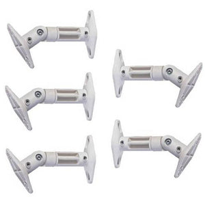 Supports haut-parleurs satellite articulé kit de 5 Blanc - Simple Boutique