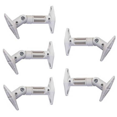Supports haut-parleurs satellite articulé kit de 5 Blanc - Simple Boutique