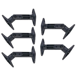 Supports haut-parleurs satellite articulé kit de 5 Noir - Simple Boutique