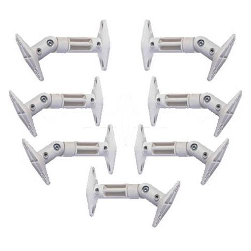 Supports haut-parleurs satellite articulé kit de 7 Blanc - Simple Boutique