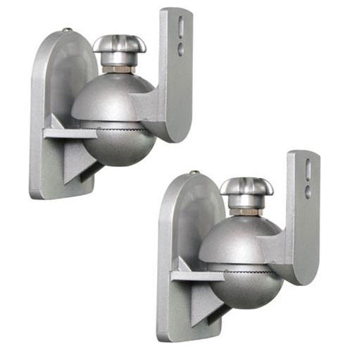 Supports haut-parleurs satellite articulés argent (Paire) - Simple Boutique