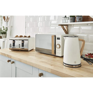 Swan - Bouilloire Électrique de la Collection Nordique, Capacité de 1.7 Litres, 1500 Watts, Blanc Mat - Simple Boutique