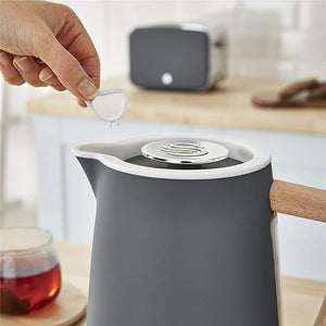 Swan - Bouilloire Électrique de la Collection Nordique, Capacité de 1.7 Litres, 1500 Watts, Gris Mat - Simple Boutique