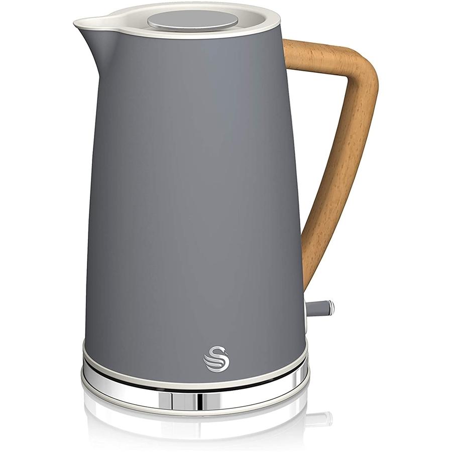 Swan - Bouilloire Électrique de la Collection Nordique, Capacité de 1.7 Litres, 1500 Watts, Gris Mat - Simple Boutique
