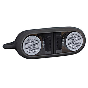 Sylvania - Haut-Parleurs Stéréo Sans-Fil, Bluetooth 4.2 avec Manchon en Silicone, Noir - Simple Boutique