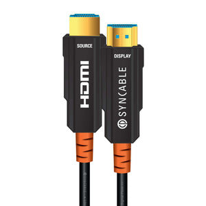 SynCable Câble HDMI 2.0 Optique Actif AOC 4K 60 Hz 18 Gbit/s cULus FT6 Résistant au Feu CMP Plenum 15m - Simple Boutique