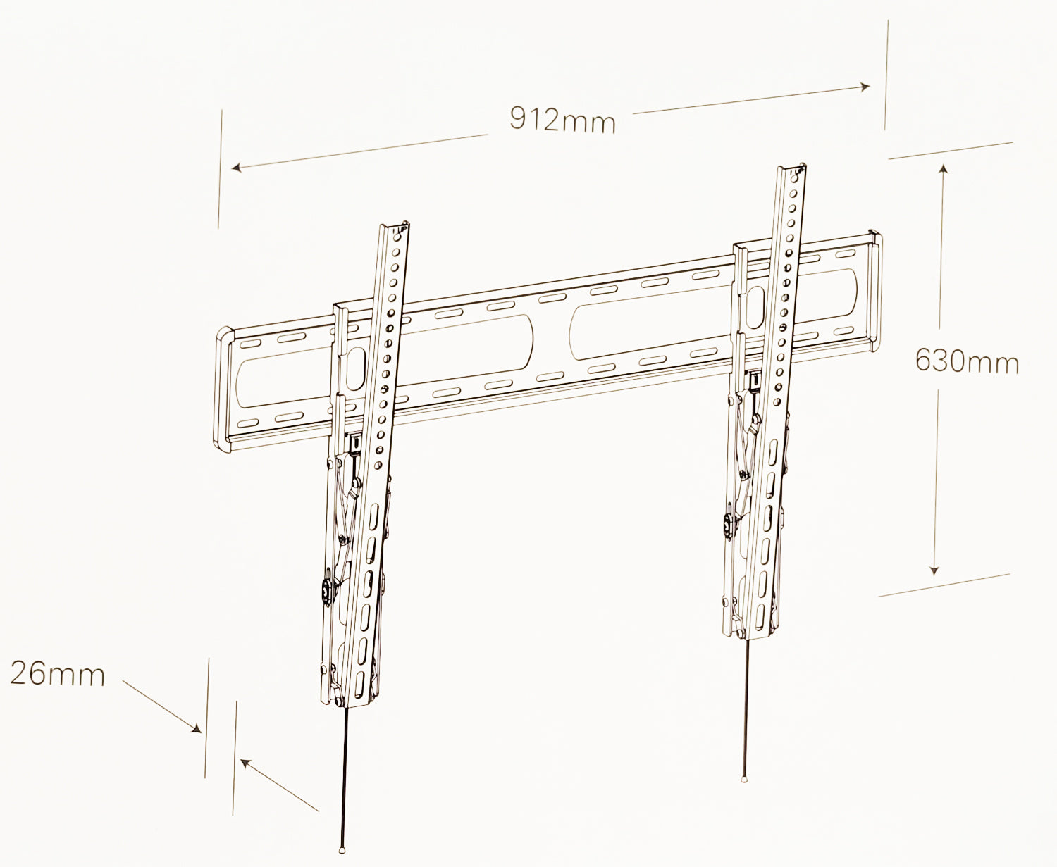 SyncMount SM-4790T Support Mural pour Téléviseur 47" à 90" Inclinable à Profile Bas Noir - Simple Boutique
