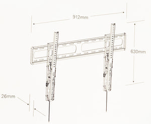 SyncMount SM-4790T Support Mural pour Téléviseur 47" à 90" Inclinable à Profile Bas Noir - Simple Boutique