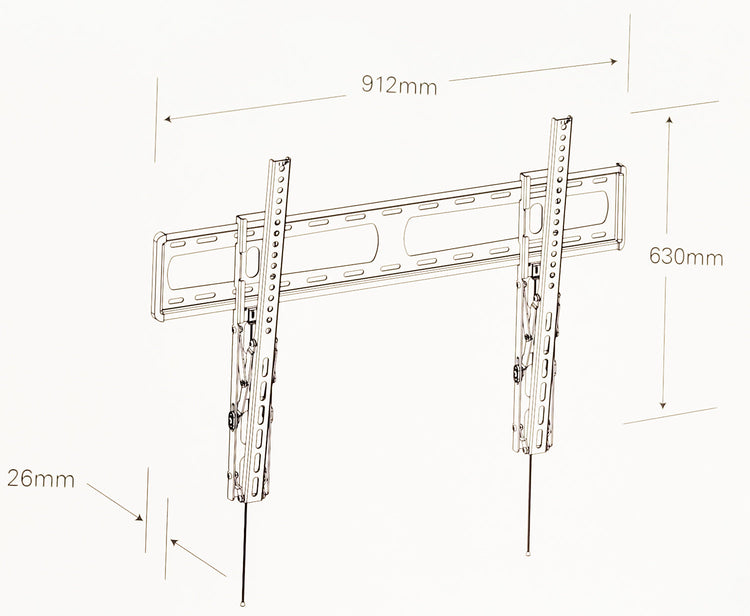 SyncMount SM-4790T Support Mural pour Téléviseur 47" à 90" Inclinable à Profile Bas Noir - Simple Boutique