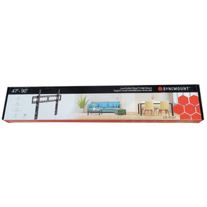 SyncMount SM-4790T Support Mural pour Téléviseur 47" à 90" Inclinable à Profile Bas Noir - Simple Boutique