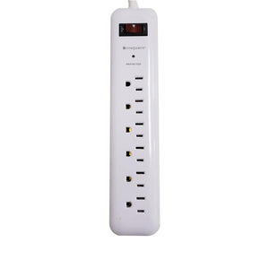 SyncPower SP-6FS-750J-W Parasurtenseur 750 Joules, 6 Prises D'Intérieur Blanc - Simple Boutique