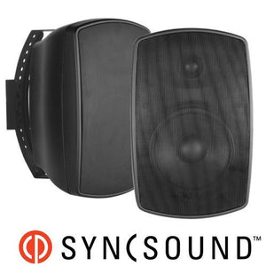 SyncSound SS-MC60-BK Haut-Parleurs Intérieur-Extérieur 6.5" 100W 8 Ohms Avec Support Mural Inclus Noir - Simple Boutique