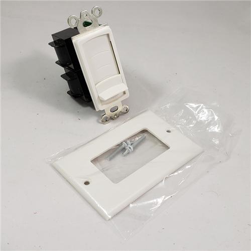 SyncSound SS-VC75I-S-W Contrôle De Volume Mural À Glissière Avec Adaptation D'impédance 75 Watts Blanc - Simple Boutique