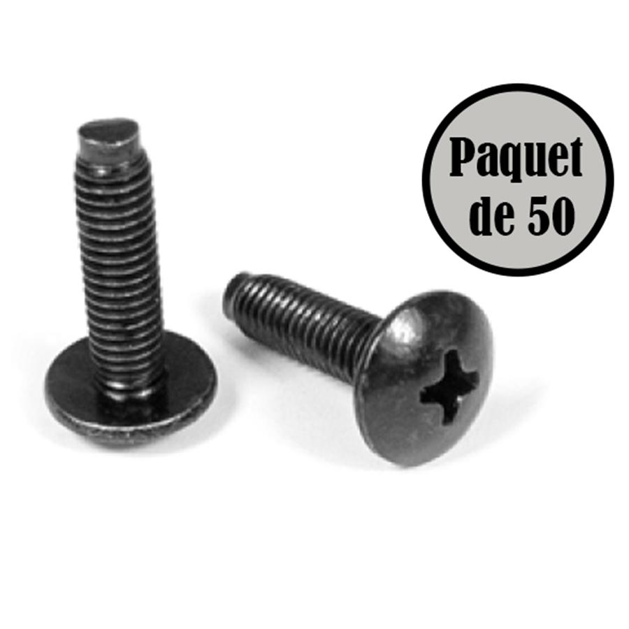SyncSystem SSYS-1032-50 Vis pour Armoire AV / Cabinet de Serveur , Paquet de 50, Noir - Simple Boutique