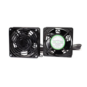 SyncSystem SSYS-CF-02 Ventilateur de Refroidissement pour Racks Muraux - 2 Ventilateurs + Câble d'alimentation, Noir - Simple Boutique