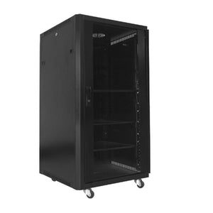 SyncSystem SSYS-RACK-21, Cabinet de Serveur 21U avec Porte Avant Vitrée, Noir - Simple Boutique