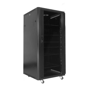 SyncSystem SSYS-RACK-27 Cabinet de Serveur / Rack AV 27U Avec Porte en Verre, Noir - Simple Boutique