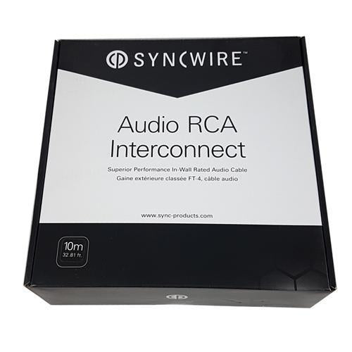 SyncWire Audio Cable 2X RCA Mâle/Mâle Avec Connecteurs Métal 10m - Simple Boutique
