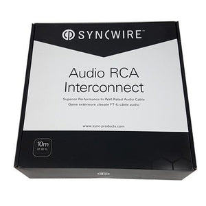 SyncWire Audio Cable 2X RCA Mâle/Mâle Avec Connecteurs Métal 10m - Simple Boutique