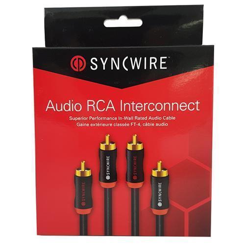 SyncWire Audio Cable 2X RCA Mâle/Mâle Avec Connecteurs Métal 2m - Simple Boutique