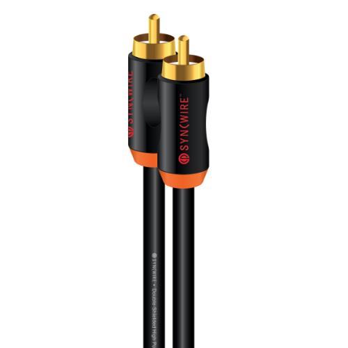 SyncWire Câble pour Subwoofer Alimenté OFC 24 AWG Plaqué Or 1 RCA 8M - Simple Boutique