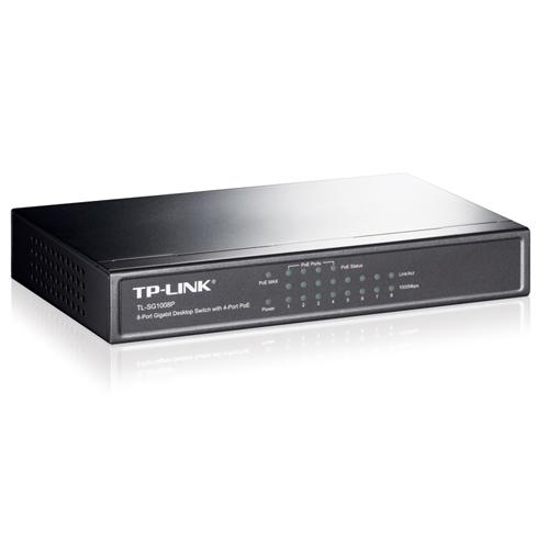 TP-LINK 8-PORT GIGABIT BUREAU POE SWITCH, 8 GIGABIT RJ45 /W 4 POE PORTS, BOITIER MÉTAL TL-SG1008P - Simple Boutique