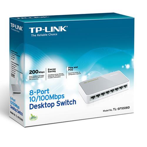 TP-LINK SWITCH DE BUREAU 8 PORTS 10/100 MBPS TL-SF1008D - Simple Boutique