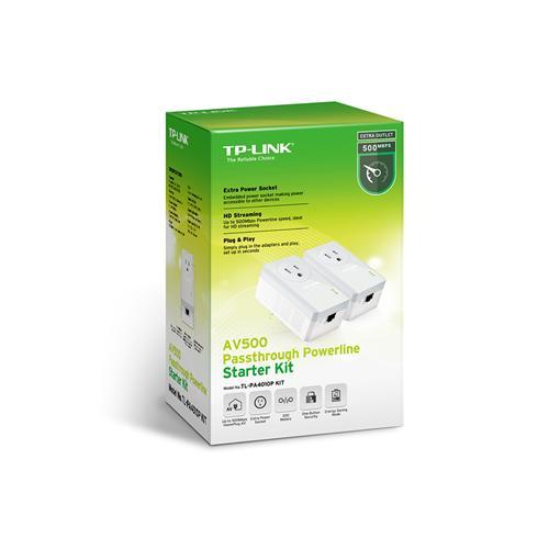 TP-Link TL-PA4010P Adaptateur Powerline AV500 Avec Kit De Démarrage Avec Prise Intégrée - Simple Boutique